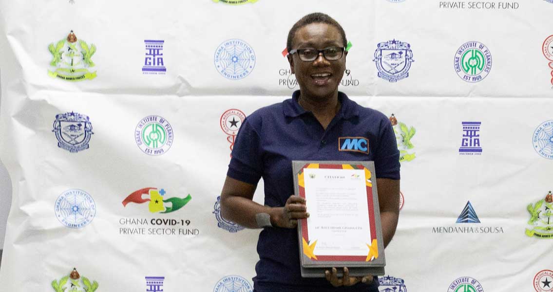 The award from the Ghanaian Government was accepted on behalf of MC Ghana by Christina A. Aikins on 14 August 2020.